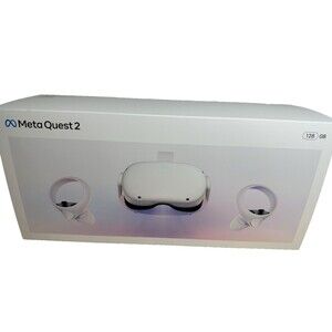 Meta Quest 2 128GB VR Headset Standalone System Controllers Tested Works - White